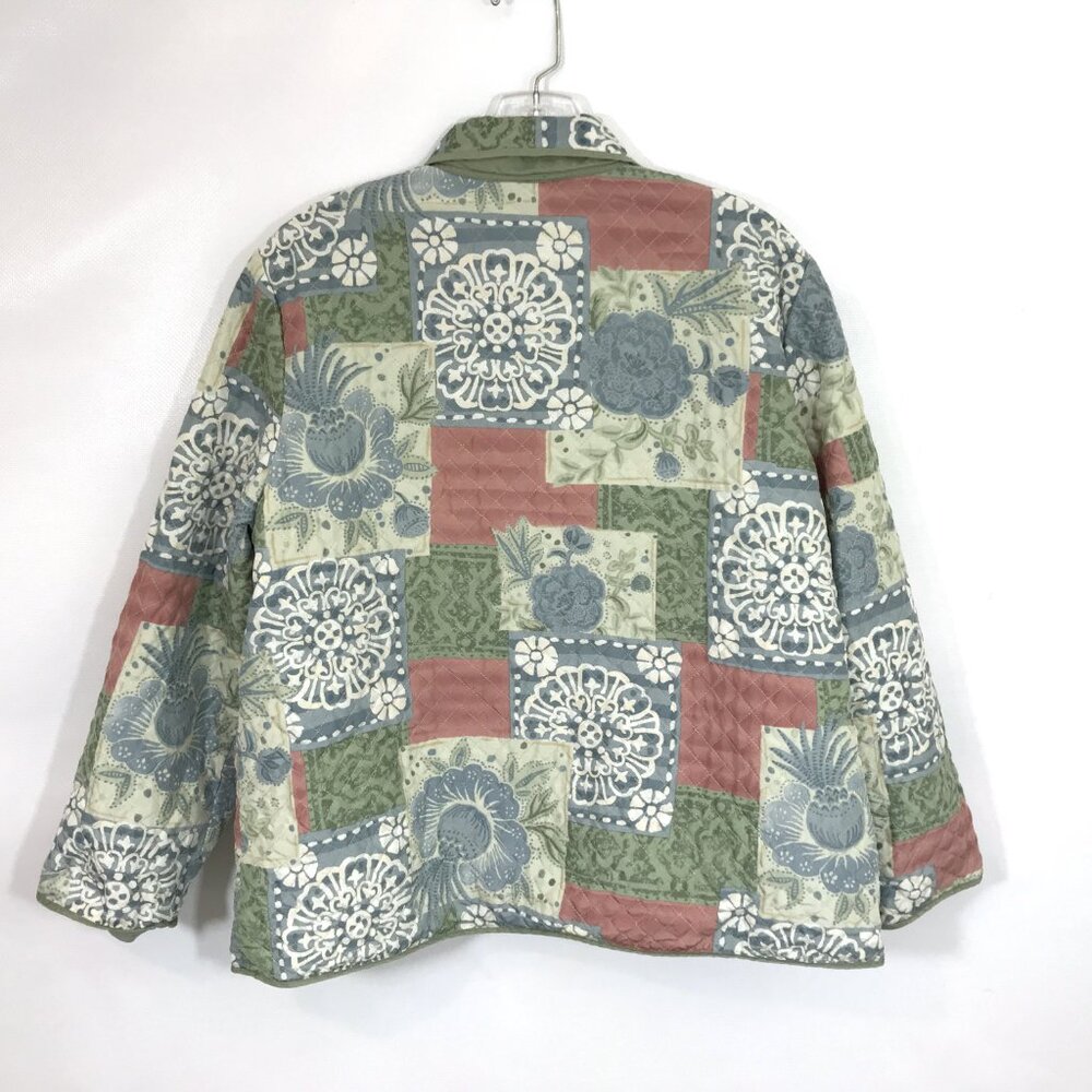 100% Silk Jacket Patchwork Quilted Lightweight Sp… - image 10